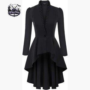 Steampunk Gothic Long Jacket Victorian Style Pirate Coat Renaissance Costume